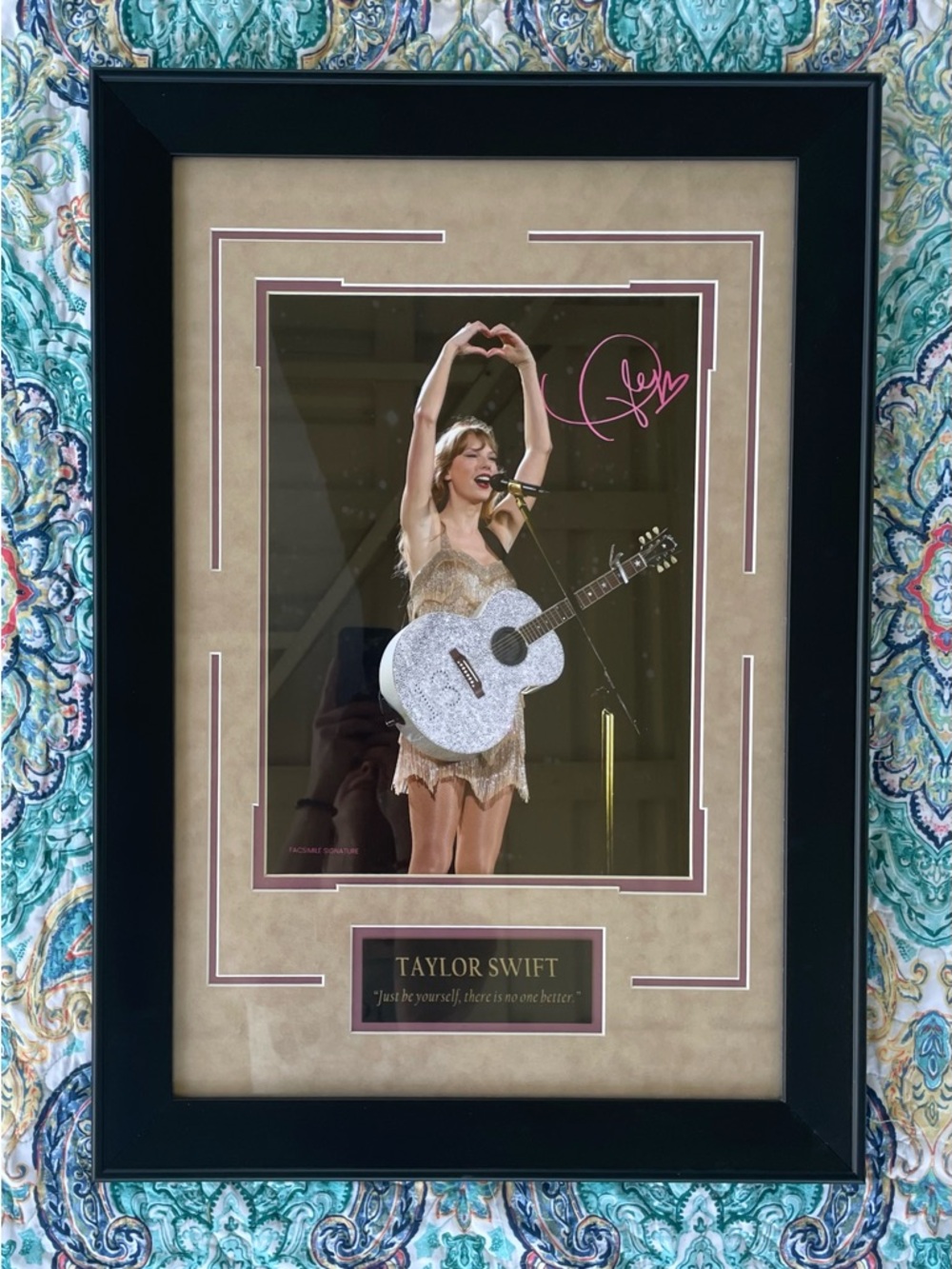 Taylor Swift Framed Original Autographed Photograph (facsimile signed)